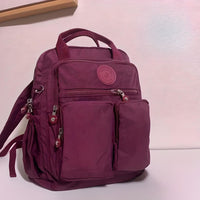 Gepolsterter Damen Rucksack Mit Seitentaschen | Mit Reißverschluss – Lila