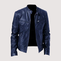 Patrick | Lederjacke für Herren – Blau