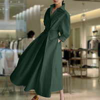 Scarlett™ | Verführerisches langes Kleid – Olivgrün