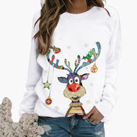 Elina | Weihnachtspullover – Weiß