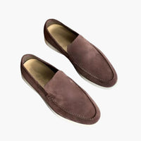 Wildleder Loafers für Herren – Kastanienbraun