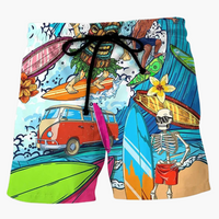 Simon | Bedruckte Badeshorts – Hellblau