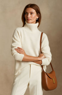 Eva | Feiner Kaschmirpullover Damen stilvoll – Weiß