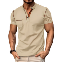 Brandon - Stilvolles Poloshirt – Khaki/Braun