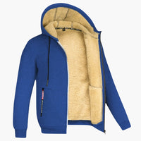 Erik | Fleece-Kapuzenpullover für Männer – Blau