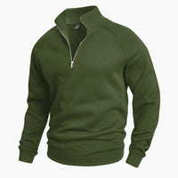 Lukas | Freizeit-Half-Zip Pullover – Grün
