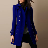 Laura™ | Trendige Damenjacke mit Knöpfen – Blau