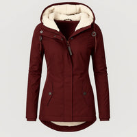 Claudia™ | Stilvolle wasserdichte Jacke – Rot