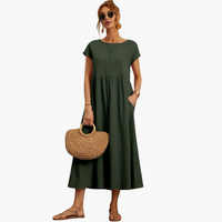 Annika | Kleid zeitloser Eleganz – Militärgrün