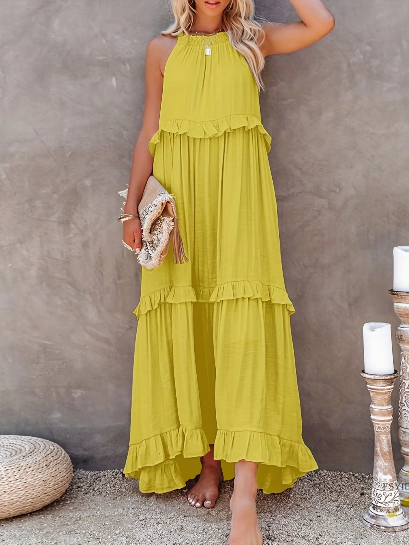 Suzy - Sommer Elegantes Rüschenkleid