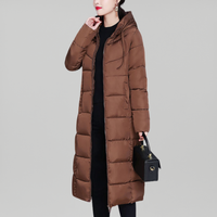 Steppjacke mit Kapuze Puffer Winterjacke – Braun