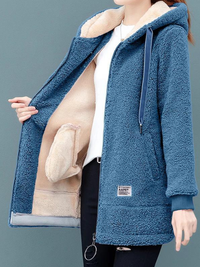 Adalyn - Fleece-Kapuzenjacke – Blau
