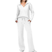 Damen Zweiteiliges Lounge Set | Bequeme – Weiß