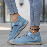 Elfriede | Damen Ankle Boots Schnürung Casual Urban Modern Herbst – Mineralblau