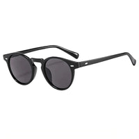Unisex Zeitlos Rund Stil Sonnenbrille | Klassisch – Schwarz