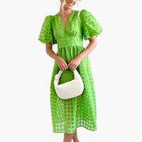 Elegantes Midikleid für Damen - Sommerliches Chic-Kleid – Grün