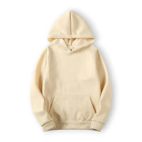 Basic Hoodie für Damen mit Kapuze und Kordelzug einfarbig – Khaki