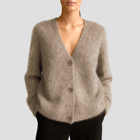 Weide | Gemütlicher Knopf-Cardigan – Beige