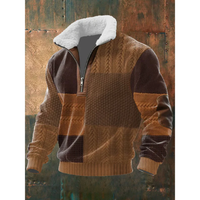 Tobias | ThermoSoft Fleecepullover mit Stehkragen – Dunkelbraun