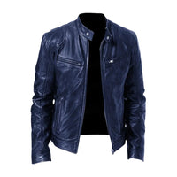 Marc | Lederjacke – Dunkelblau