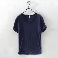 Boris V-Ausschnitt T-Shirt – Marine