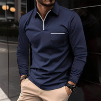 Bernard - Komfortables Langarmshirt – Marine