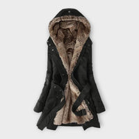 Mikash - Kuscheliger Fell-Futter Mantel – Schwarz