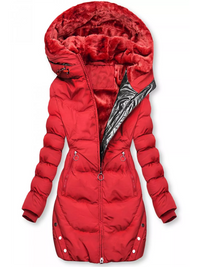 Lea - Gepolsterte Winterjacke für Damen – Rot