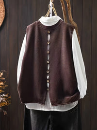 Rowan | Gestrickter Cardigan – Kaffee