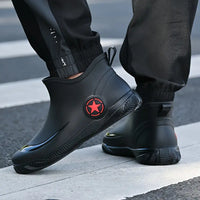 Wasserdichte kurze Gummistiefel – Schwarz