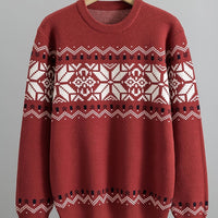 Liam | Vintage Icelandic Sweater – Crimson