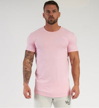 Steffen™ - Einfarbiges T-Shirt mit bequemer Passform – Rosa