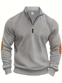 Breno™ - Eleganter Pullover mit halbem Reißverschluss (1+1 GRATIS) – Grau