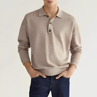 Poloshirt für Herren - Luftiges Kurzärmeliges Poloshirt für Sommer – Sand