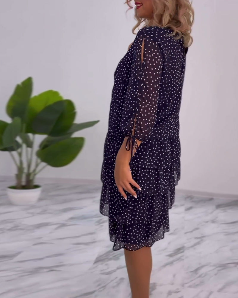 Rebekka - Schichtkleid mit Polka Dots