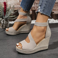 Gianna | Neue Sommer-Keilsandalen für Frauen – Beige