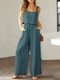 Scarlett | Set aus Top und Hose – Blau