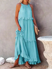 Fien | Elegantes Sommerkleid – Himmelblau