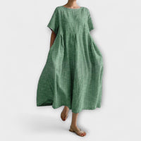 Elena | Auffälliges Midi-Kleid Damen – Grün
