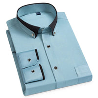 Sommerliches Business Hemd für Herren - Stylisches Stretch Hemd im Slim Fit – Erbsengrün
