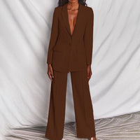 Damen Formelle Zweiteiliges Set | Elegante – Kaffee