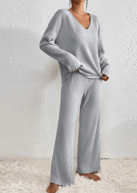 CLARA - RELAXEDES RIPPENSTRICK-SET – Grau