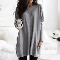 NINA - ÜBERGROßER PULLOVER – Grau