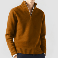 VENHUES - STRICKPULLOVER MIT REISSVERSCHLUSS – Braun