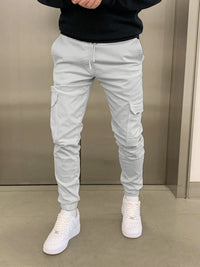 STEFANO™ | STRETCH KOMFORT-CARGOHOSEN – Hellgrau