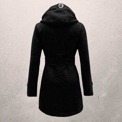 Lehmann Modehaus | Damen Kaschmirmantel mit Kapuze und Gürtel