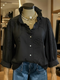 Britta | Komfortable Damen Freizeitbluse elegant – Schwarz