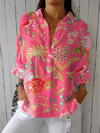 Allyson | Tropische Blumenbluse – Mehrfarbig