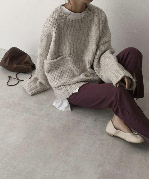 Kolis | Übergroßer Strickpullover mit Tasche