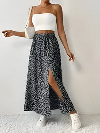 Emilia | Women'S Floral Print Split Rock – Schwarz